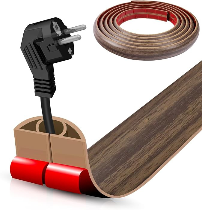 Floor Cord Cover Self Adhesive Cord Hider,10FT Cable Management, Extension Strip Protector for Wi... | Amazon (US)