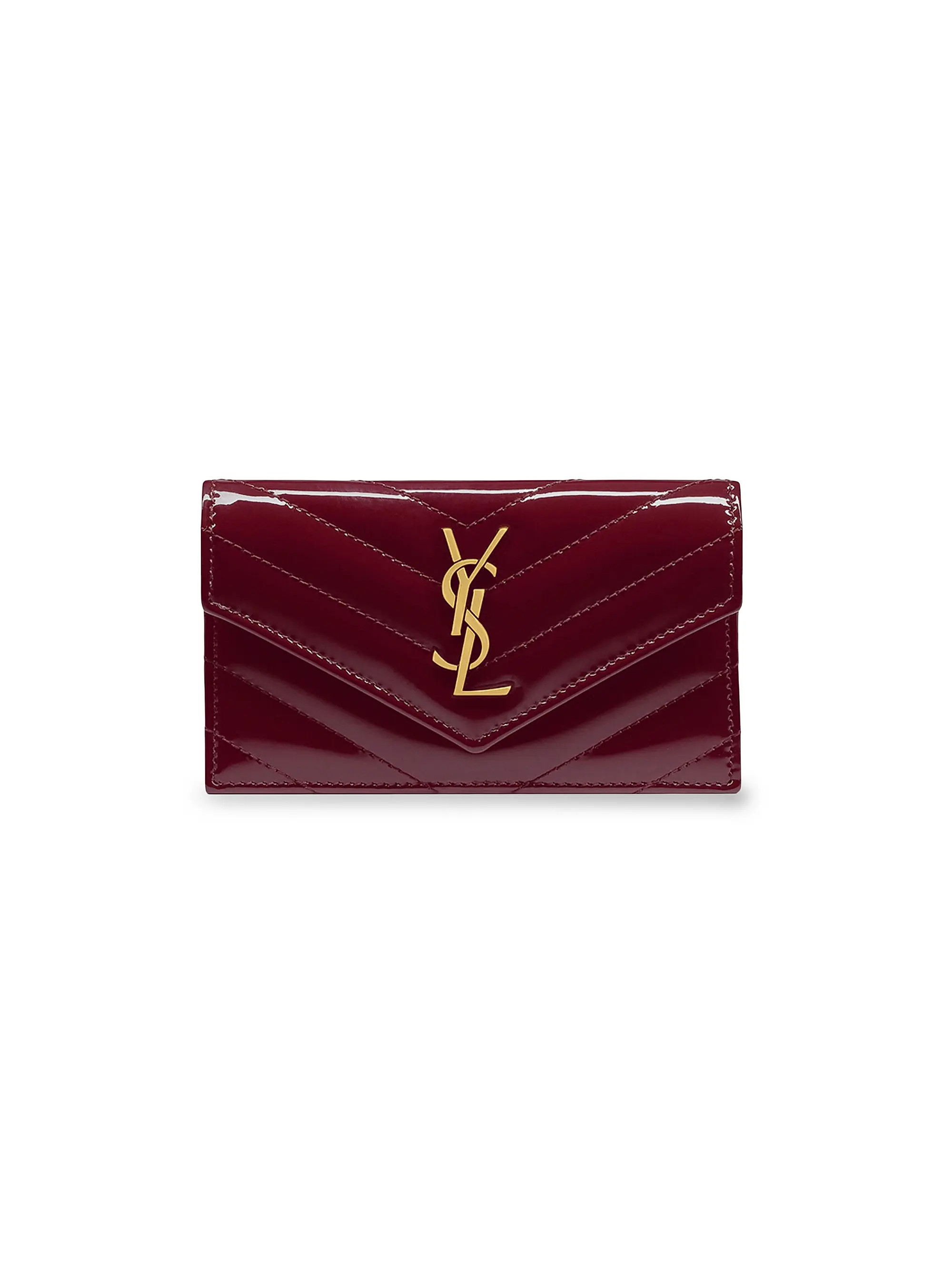 Cassandre Matelassé Card Case in Patent Leather | Saks Fifth Avenue