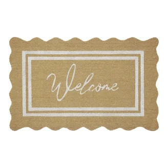 My Texas House Scalloped Edge and Border Welcome Coir Mat, 18"x30" | Walmart (US)