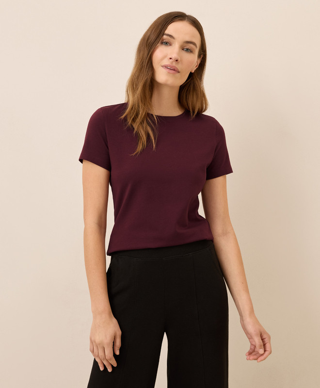 Women’s Luxe Stretch Jersey Slim Tee made with Organic Cotton | Pact | Pact Apparel