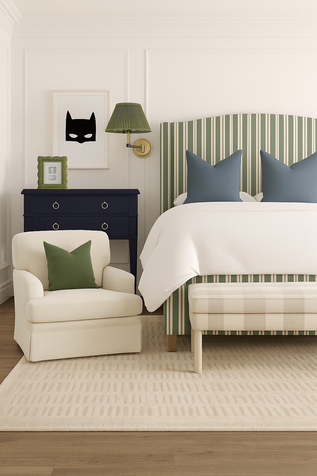Little boy's bedroom, big boy room, bedroom design, upholstered bed 

 #LTKHome #LTKKids #LTKFamily