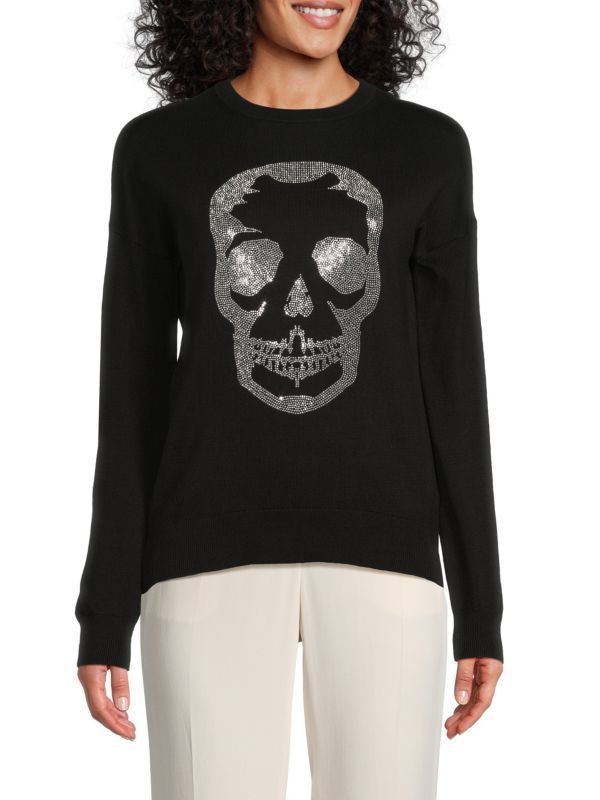 ​Cici Rhinestone Skull Sweater | Saks Fifth Avenue OFF 5TH