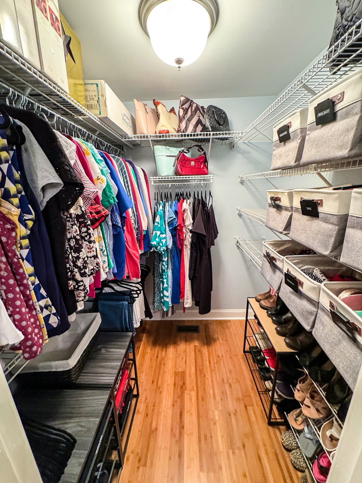 The key to maximizing closet space is utilizing vertical space through drawers and shelving! A few simple units elevated this closet into a more functional and stylish space!

#LTKfindsunder50 #LTKworkwear #LTKhome