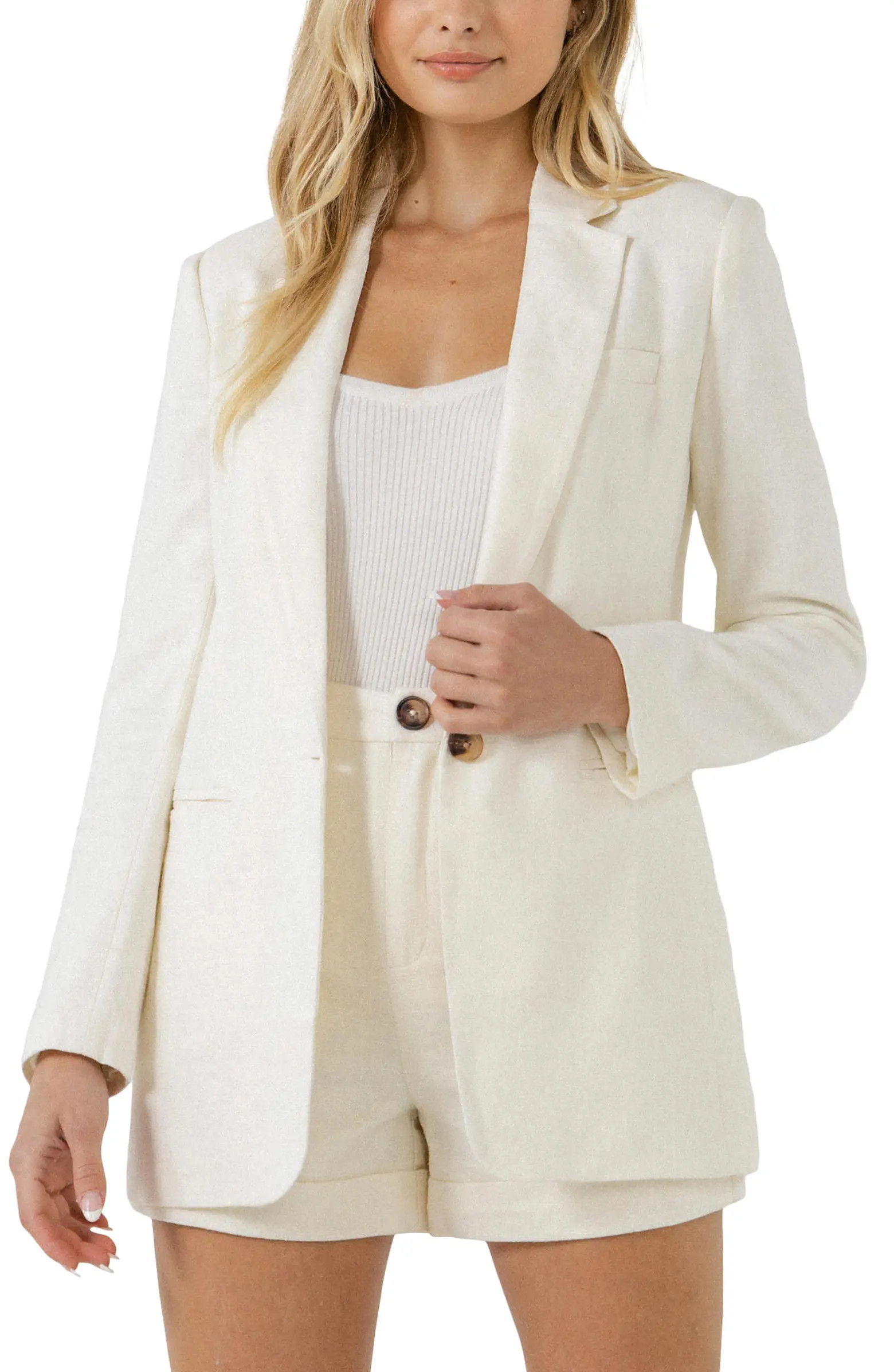 Endless Rose Linen Blend Blazer | Nordstrom | Nordstrom