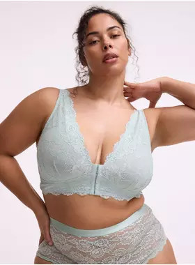 Unlined Lace Front-Close Bralette | Torrid (US & Canada)