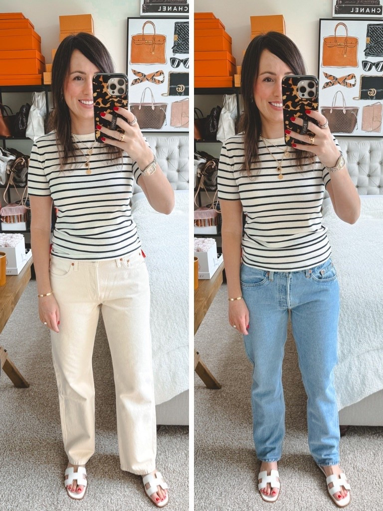 Redone jeans with stripe tee



#LTKFindsUnder100 #LTKStyleTip #LTKSeasonal