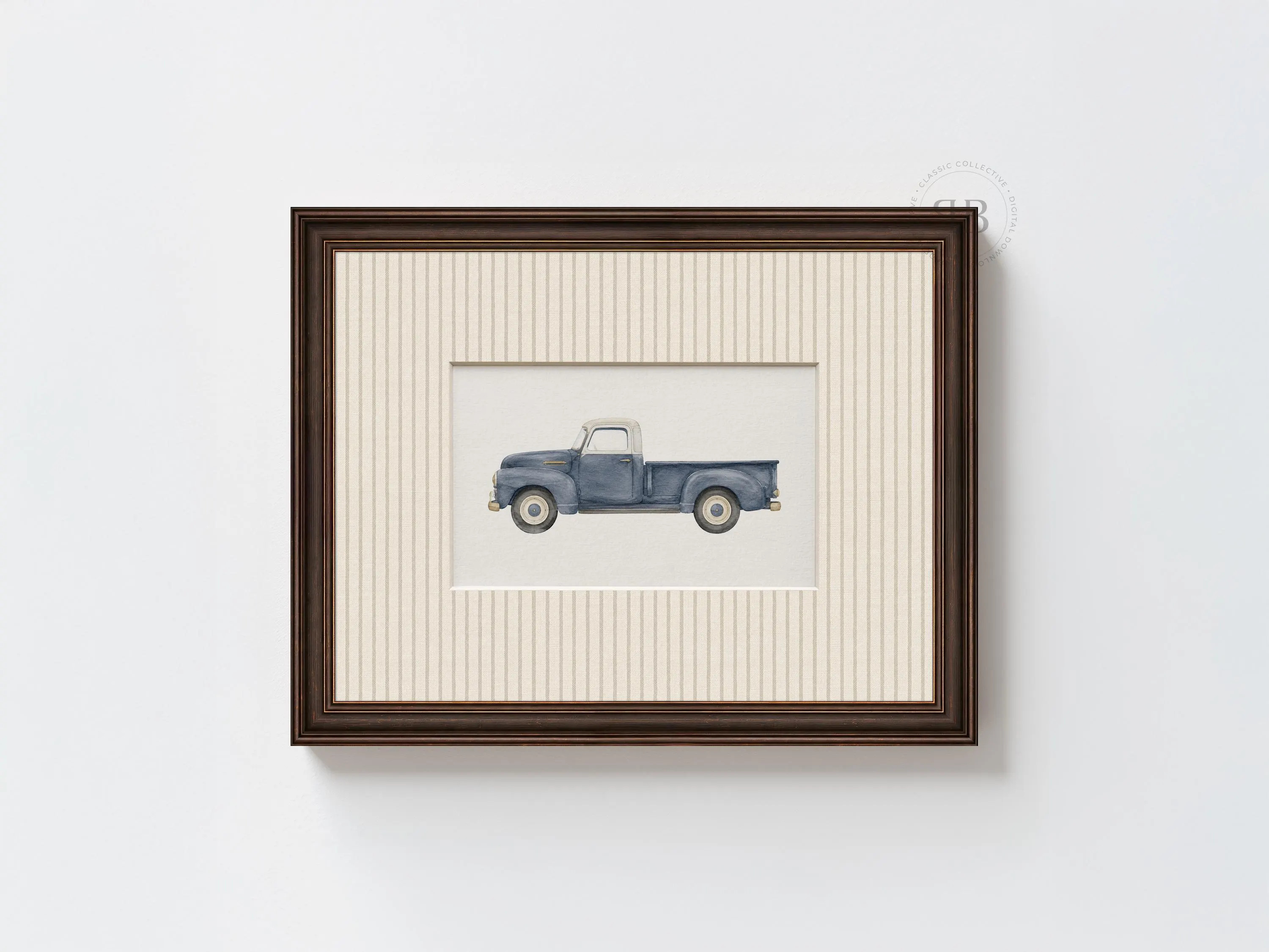 Truck Wall Art, Blue Watercolor Pickup Truck Print, Boys Room Decor, Truck Nursery Printable, Digital Download, No.2268 | Etsy (Global)