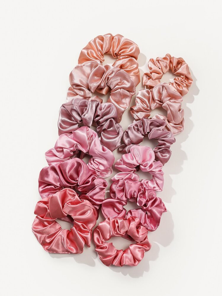12pcs Minimalist Solid Scrunchie | SHEIN