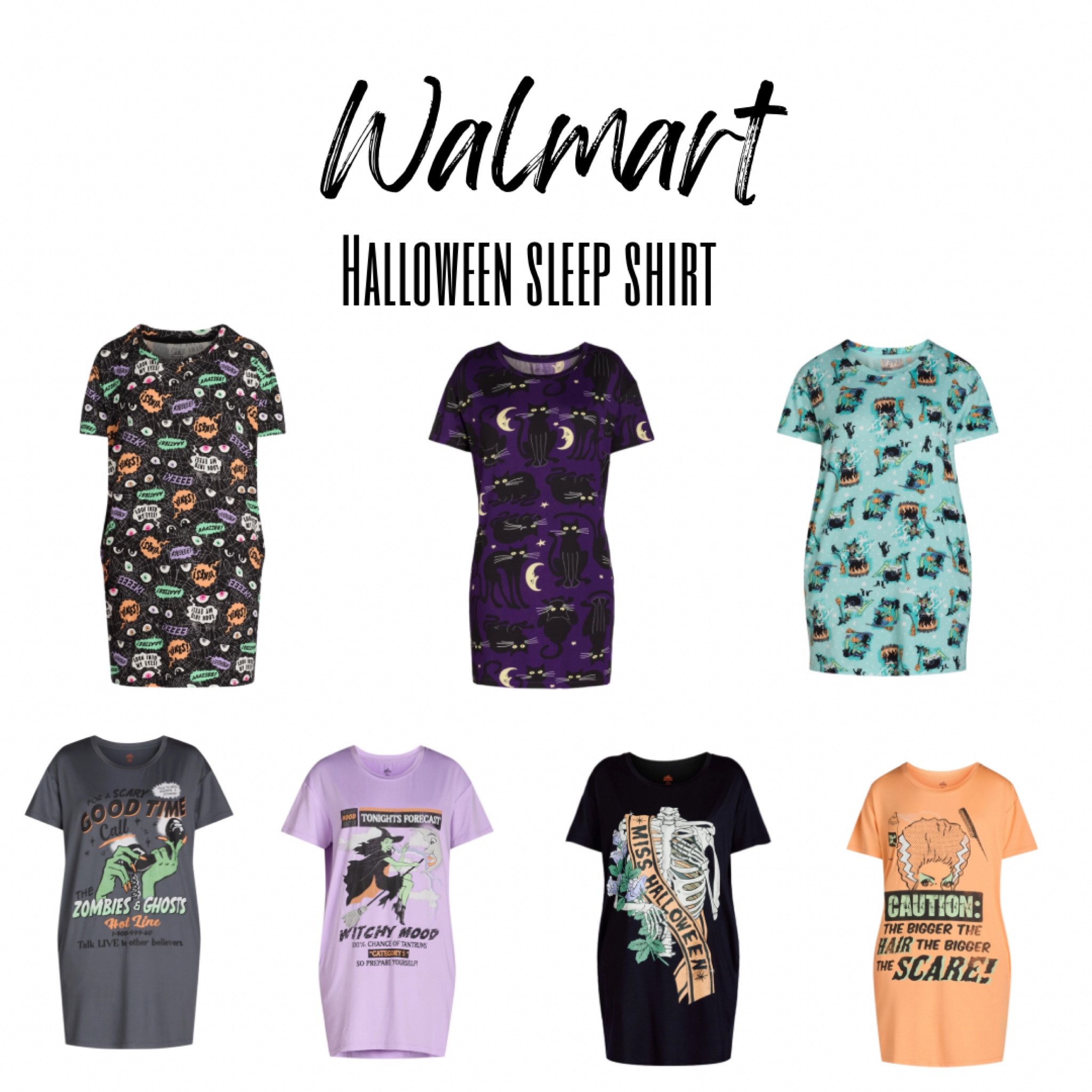 Halloween moo moos aka sleep shirts have arrived at Walmart !! #walmartfinds #walmart 