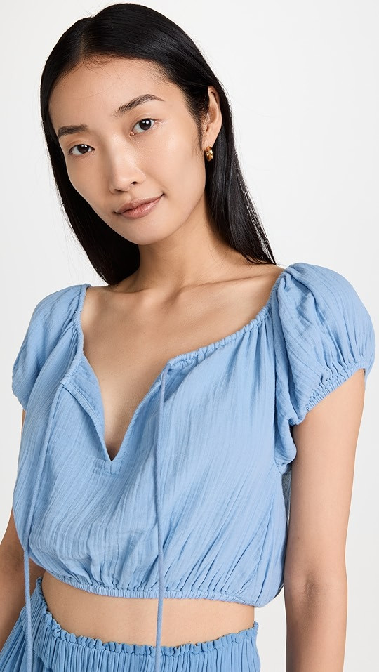 Puff Sleeve Blouson Top | Shopbop