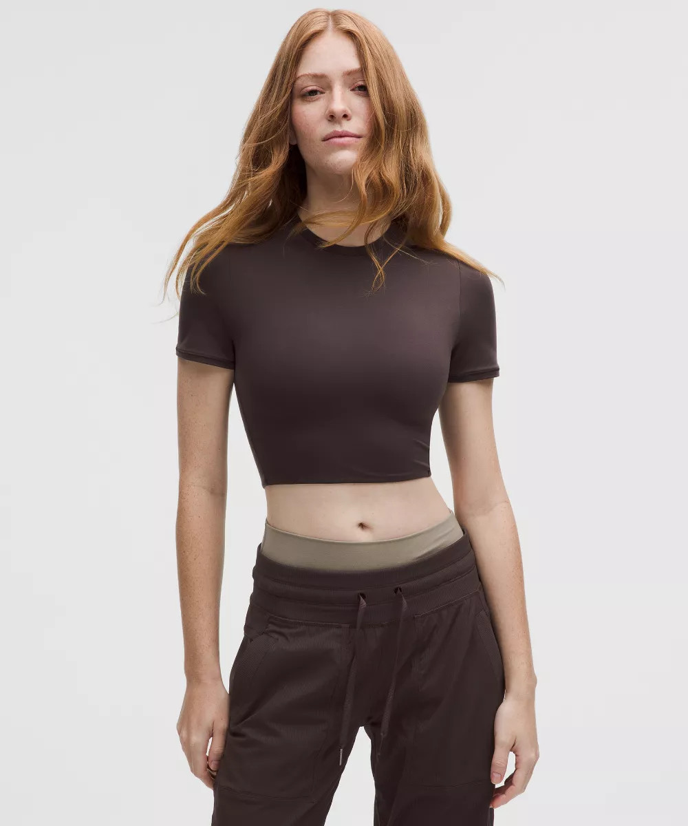 Wundermost Ultra-Soft Nulu Crewneck Cropped T-Shirt | lululemon (AU)