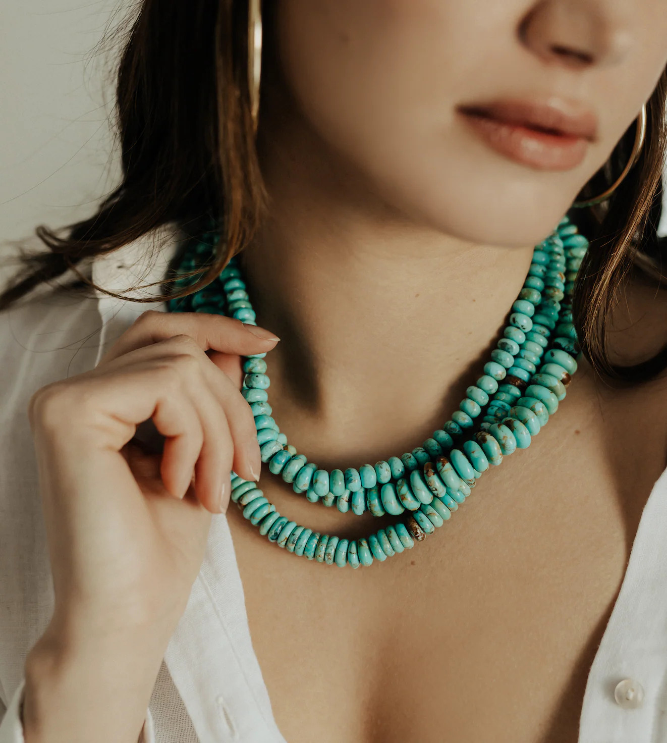 TURQUOISE BEADED NECKLACES – SHAKTI | SHAKTI JEWELRY