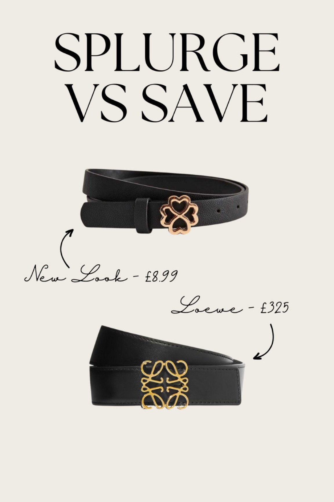 Splurge vs save - Loewe black anagram belt dupe from new look for just £8.99!

#LTKstyletip #LTKSeasonal #LTKeurope
