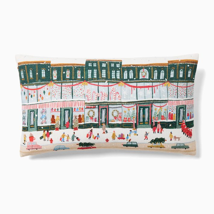 Nicole Cicak Holiday Window Shopping Pillow Cover | West Elm (US)