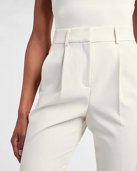 High Waisted Pleated Ankle Pant | Express