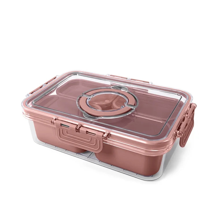 Cook with Color 4-Compartment Mini Snack Box Food Storage Carrier, Charcuterie Container with Ice... | Walmart (US)