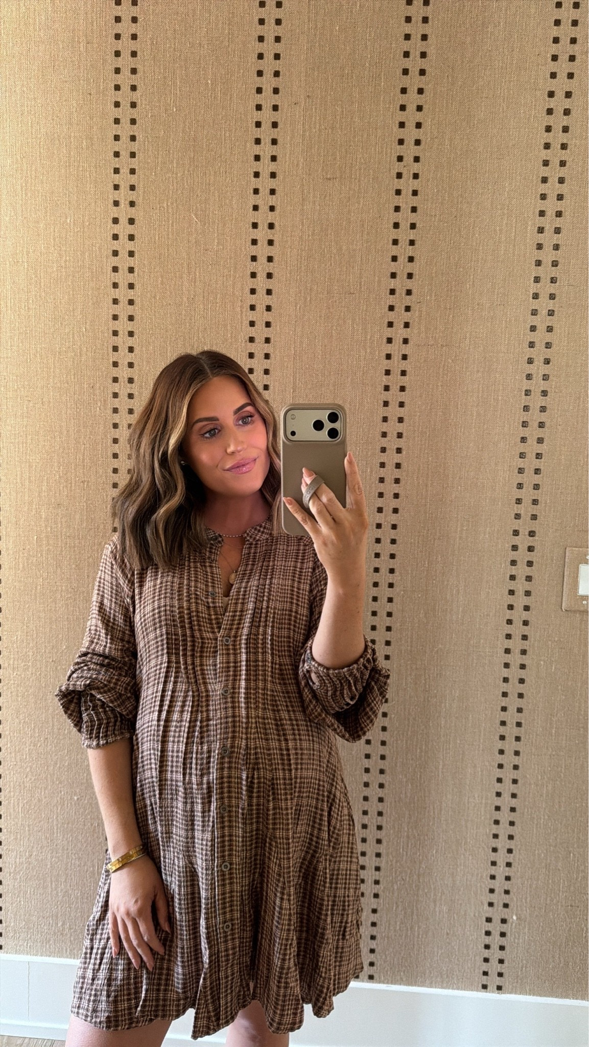 Wearing xs in this dress from Free People- I got the color ‘neutral combo’. Such a pretty dress for fall with the plaid print & so comfy! Has pockets, buttons (nursing friendly!) and currently bump friendly for me in the third trimester as well. The flowy style will also be great for when I’m postpartum this fall as well! Could dress it up with boots/booties, or down with a neutral sneaker or loafers! 

Fall dresses || women’s fall outfits || fall style || bump friendly fall outfits || maternity ||

#LTKBump #LTKSeasonal #LTKootd