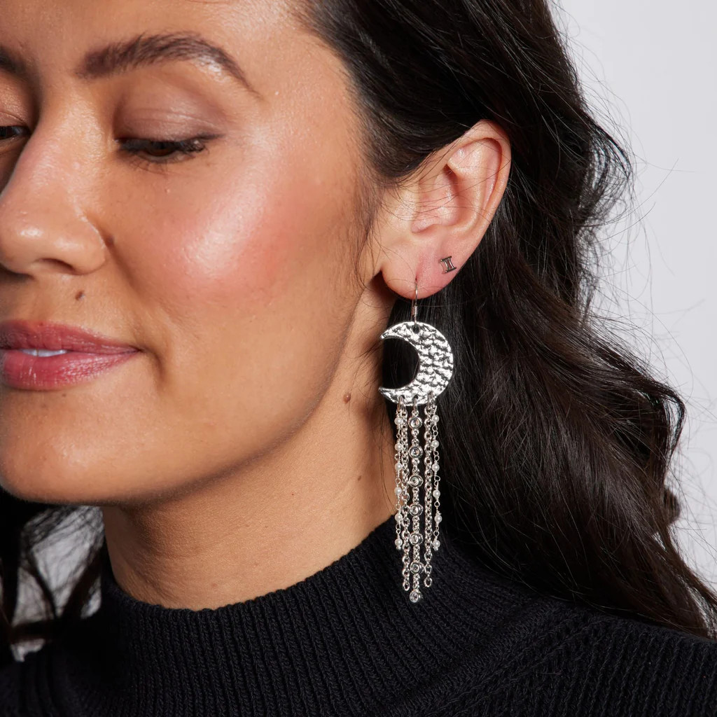 Hammered Silver Athena | Nickel and Suede