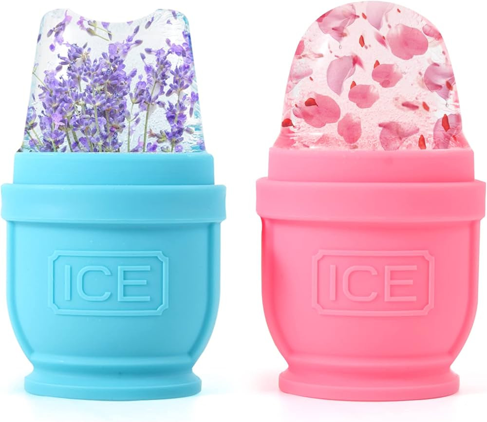 2 Packs Face and Body Ice Roller, Silicone Ice Cube for Puffiness, Pain Relief, Cold Therapy Ice ... | Amazon (US)