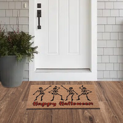 Style Selections 18-in x 30-in Natural Coir Non-Slip Grip Indoor or outdoor Summer Door Mat | Lowe's