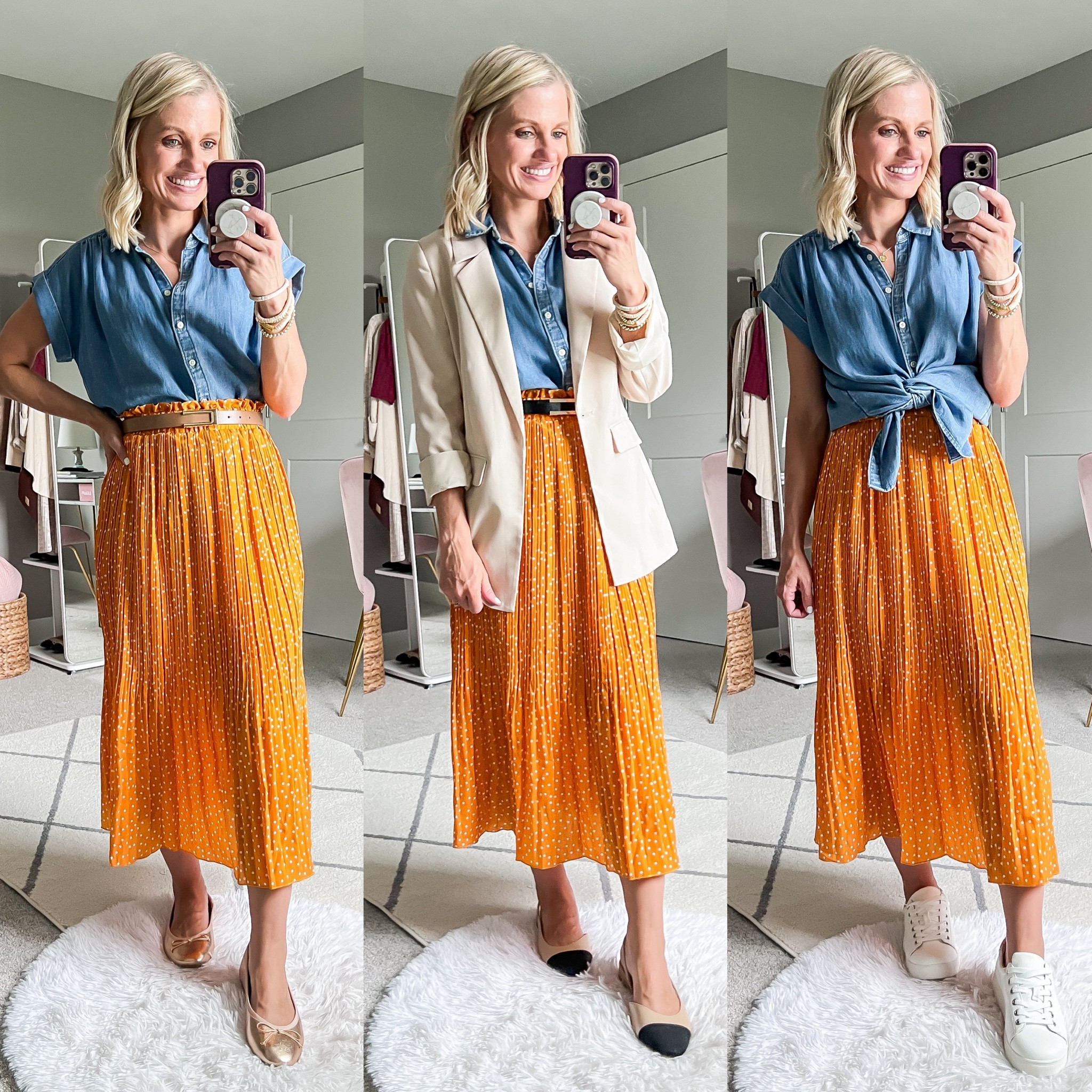 Teacher capsule wardrobe outfits
Shirt- xs || blazer- xs || skirt- small 

#LTKFindsUnder50 #LTKStyleTip #LTKWorkwear
