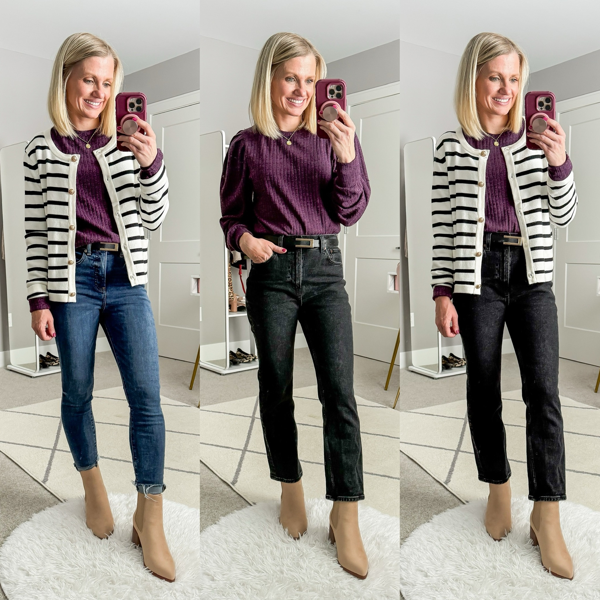 Winter mom capsule wardrobe outfits! More sizing and styling details can be found at thriftywifehappylife.com! 

#LTKStyleTip #LTKFindsUnder100 #LTKSeasonal