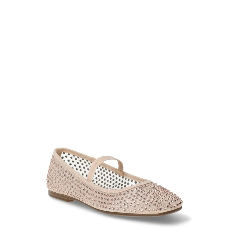 Scoop Women’s Rhinestone Mesh Ballet Flats | Walmart (US)
