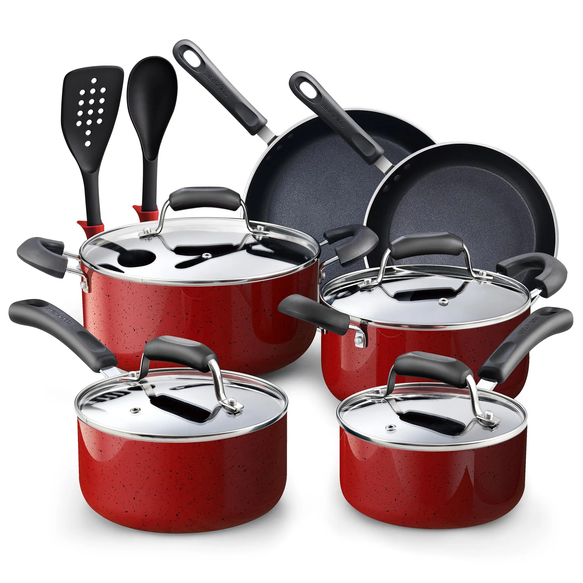 Pots and Pans Nonstick Cookware Set 12-Piece, Kitchen Cooking Set with Frying Pans and Saucepans, Induction Compatible | Bed Bath & Beyond