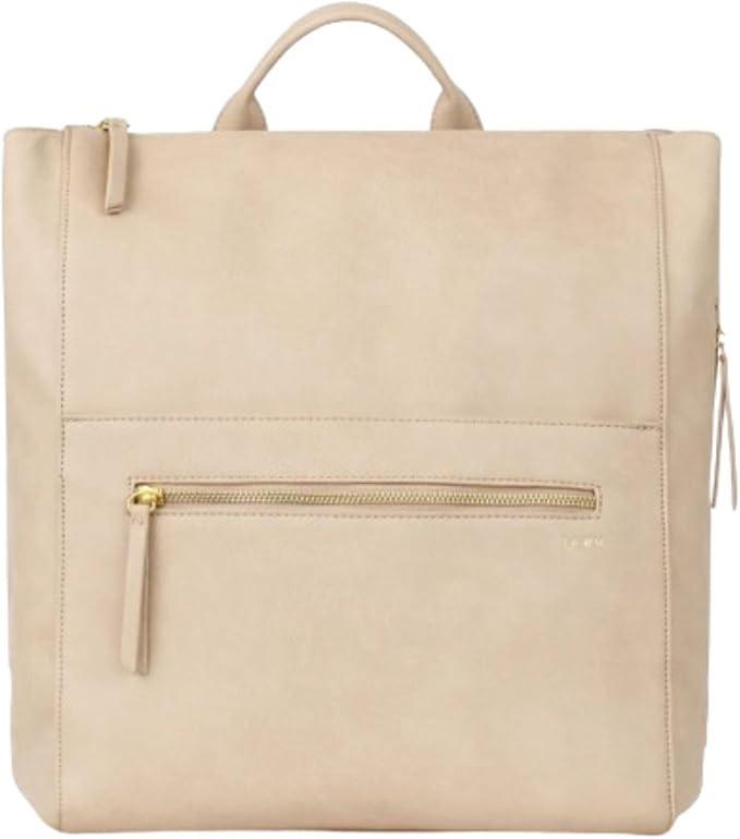 FAWN DESIGN Diaper Bag, Square Faux Leather Diaper Bag Backpack, Adjustable Detachable Straps, 12... | Amazon (US)