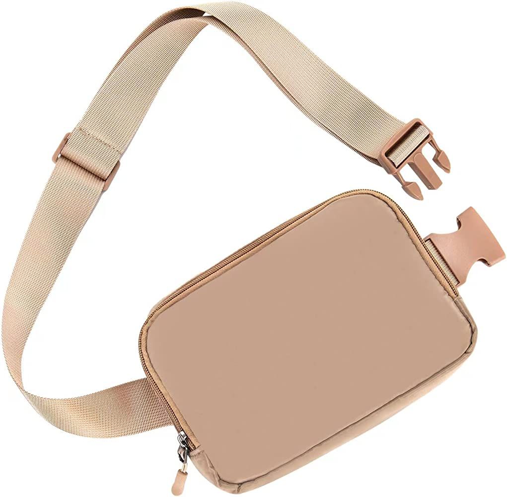 Belt bag Fanny pack crossbody bags for women Everywhere belt bag (Khaki) | Amazon (US)