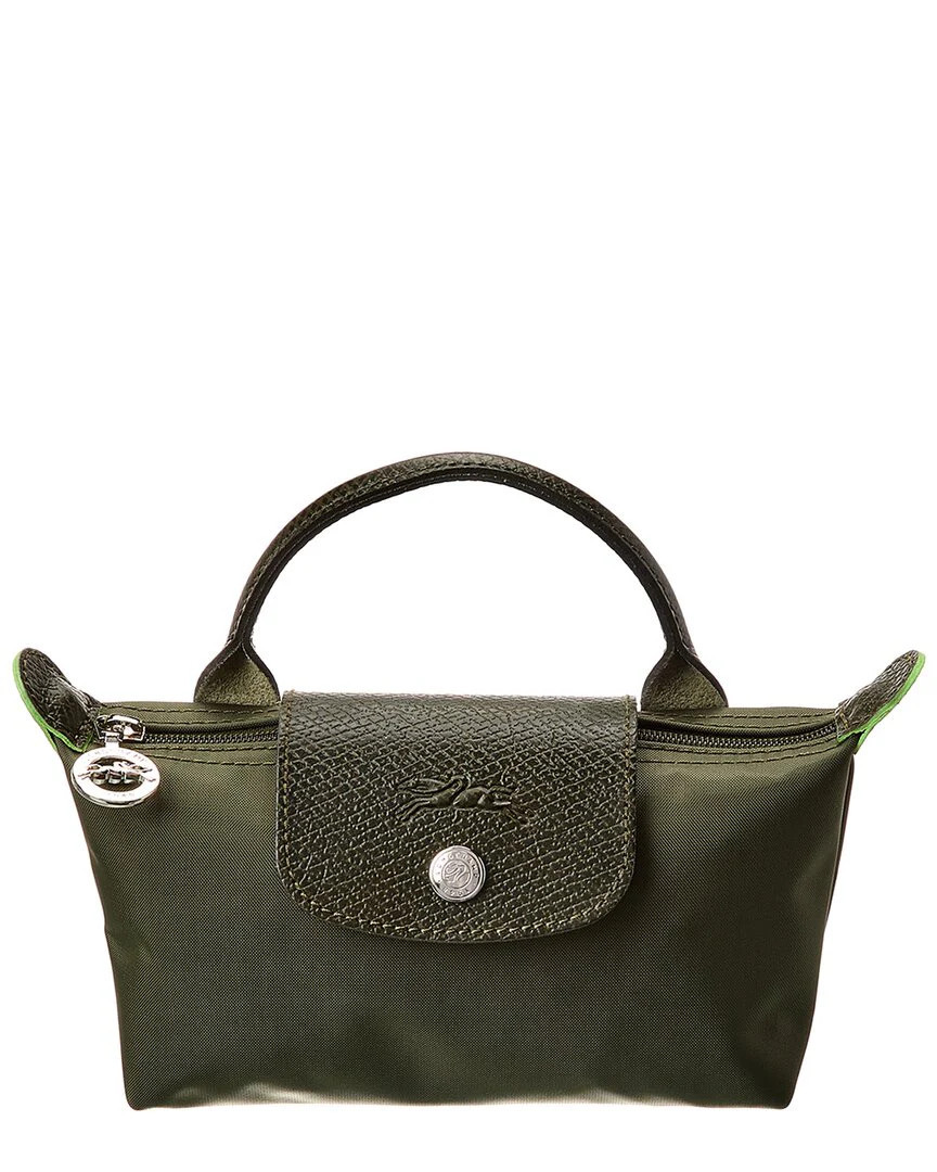 Longchamp Le Pliage Green Canvas Cosmetic Bag | Shop Simon