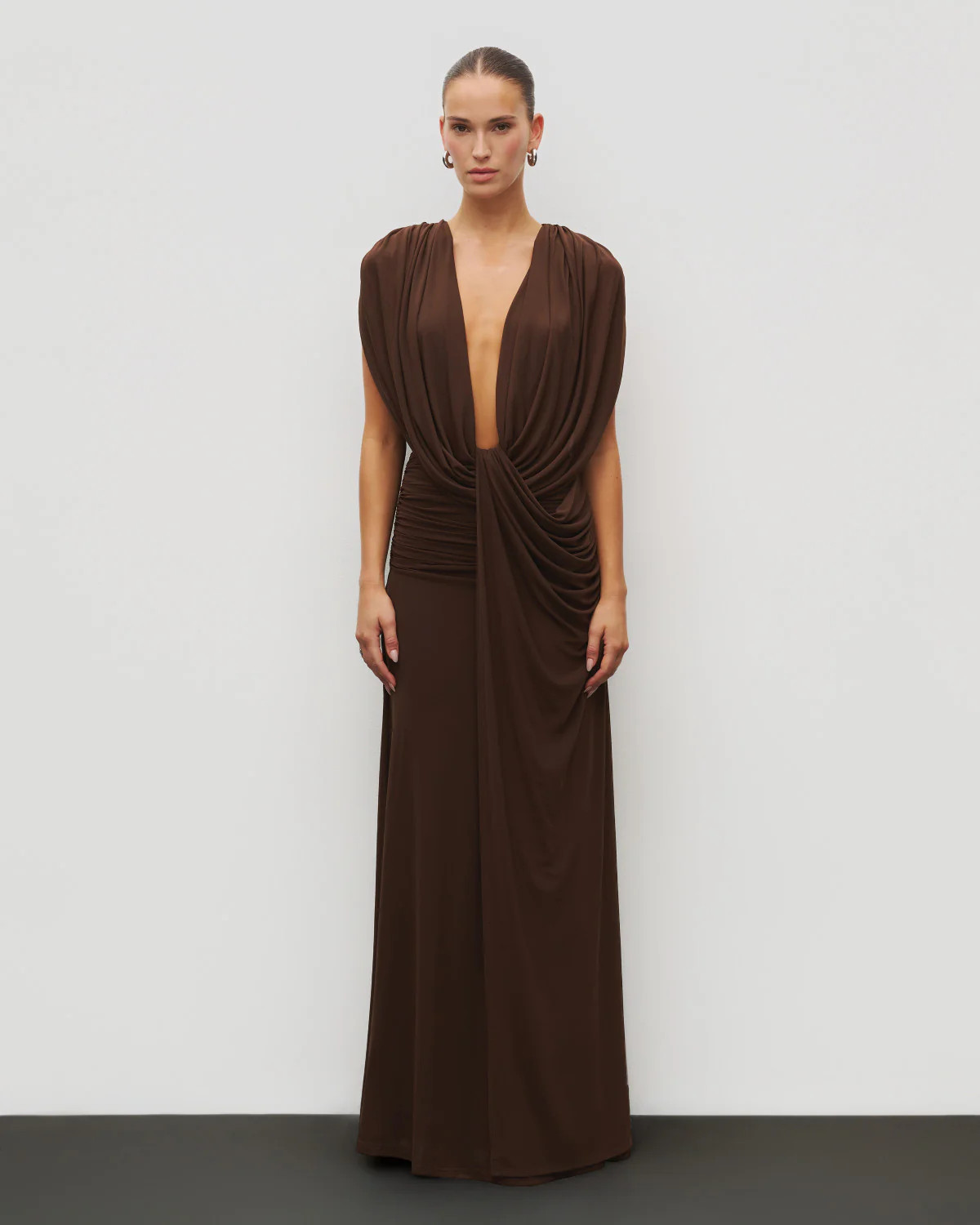 The Plunge Drape Gown | Heiress Beverly Hills
