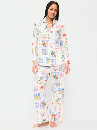 Poplin Pajama Pant Set | Old Navy (US)