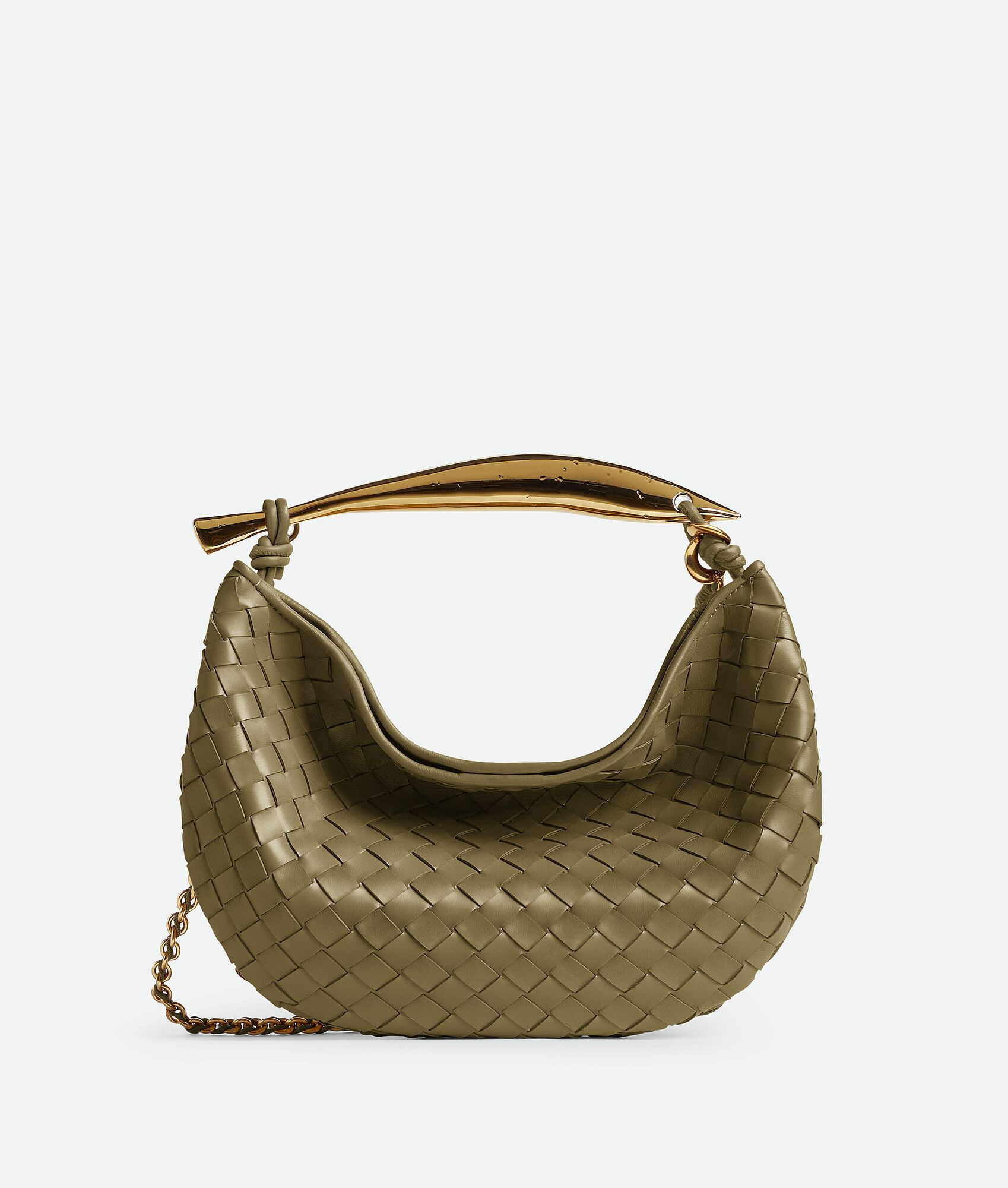 Bottega Veneta® Women's Sardine Chain in Algae. Shop online now. | Bottega Veneta