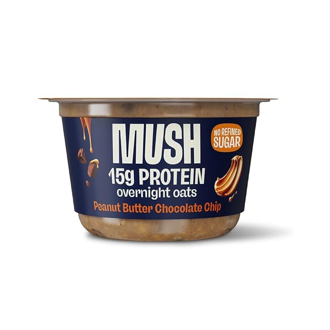 MUSH Overnight Oats - Peanut Butter Chocolate Chip Protein - 15g Protein, Good Source of Fiber, N... | Amazon (US)