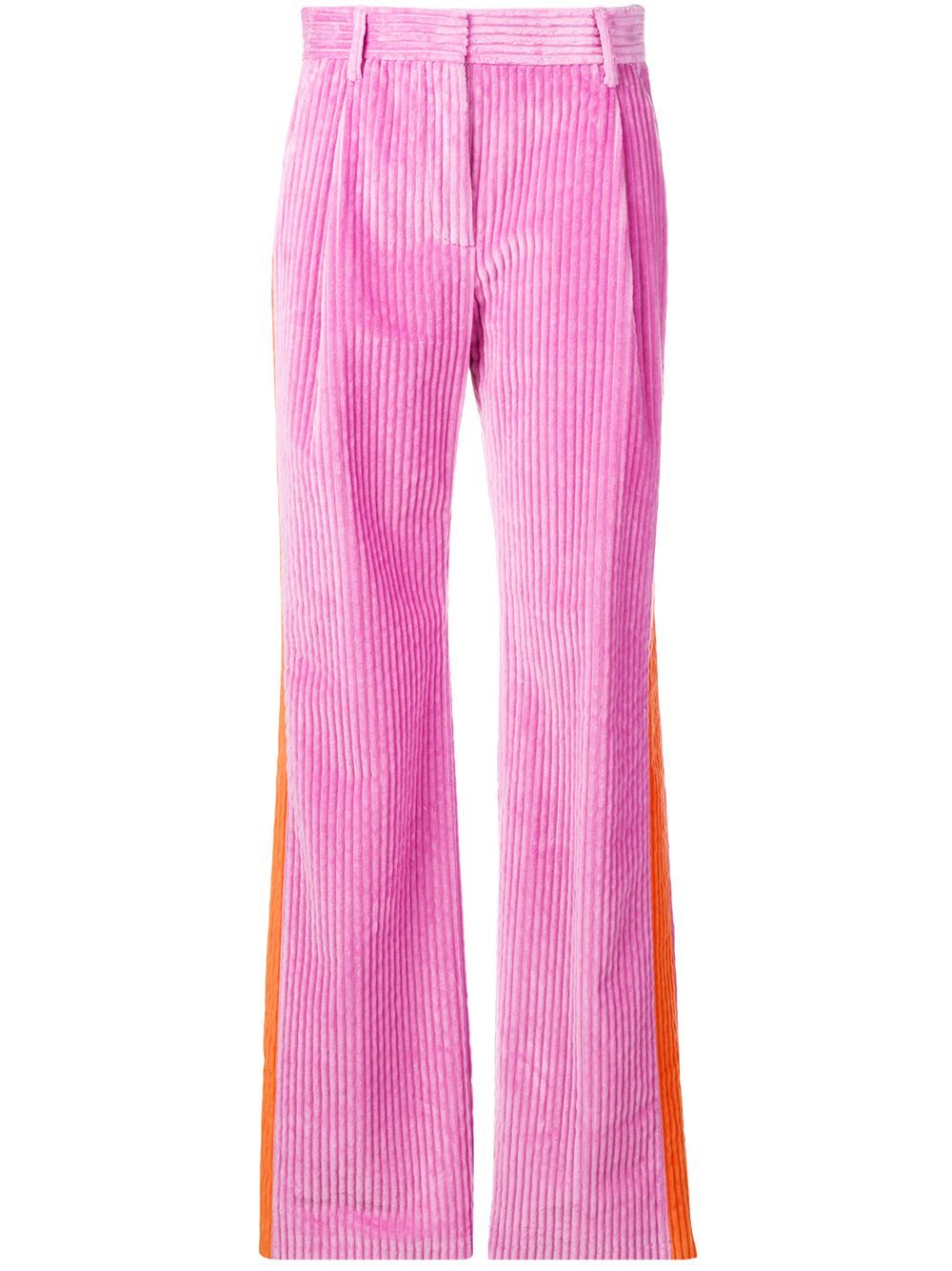 MSGM side stripe corduroy trousers - Pink | FarFetch US