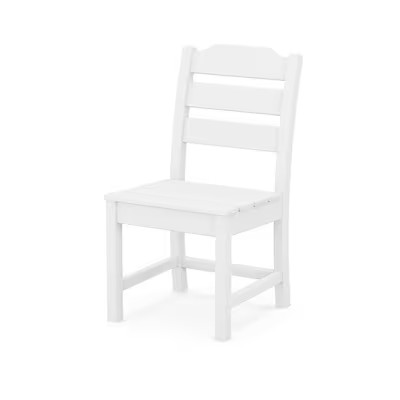 allen + roth by POLYWOOD Oakport White Plastic Frame Stationary Dining Chair(s) with Slat Seat Lo... | Lowe's