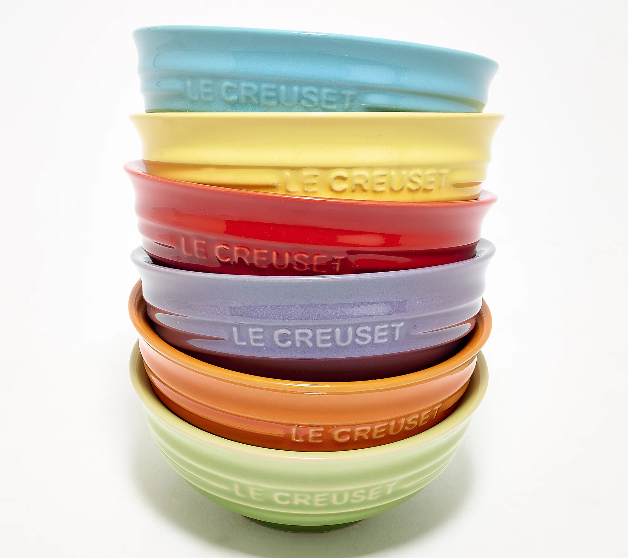 Le Creuset Set of 8 Mini Multi-Color Stoneware Ramekins | QVC