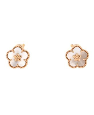 Lucky Spring Plum Blossom Stud Earring 18K Rose Gold and Mother of Pearl | Bloomingdale's (US)