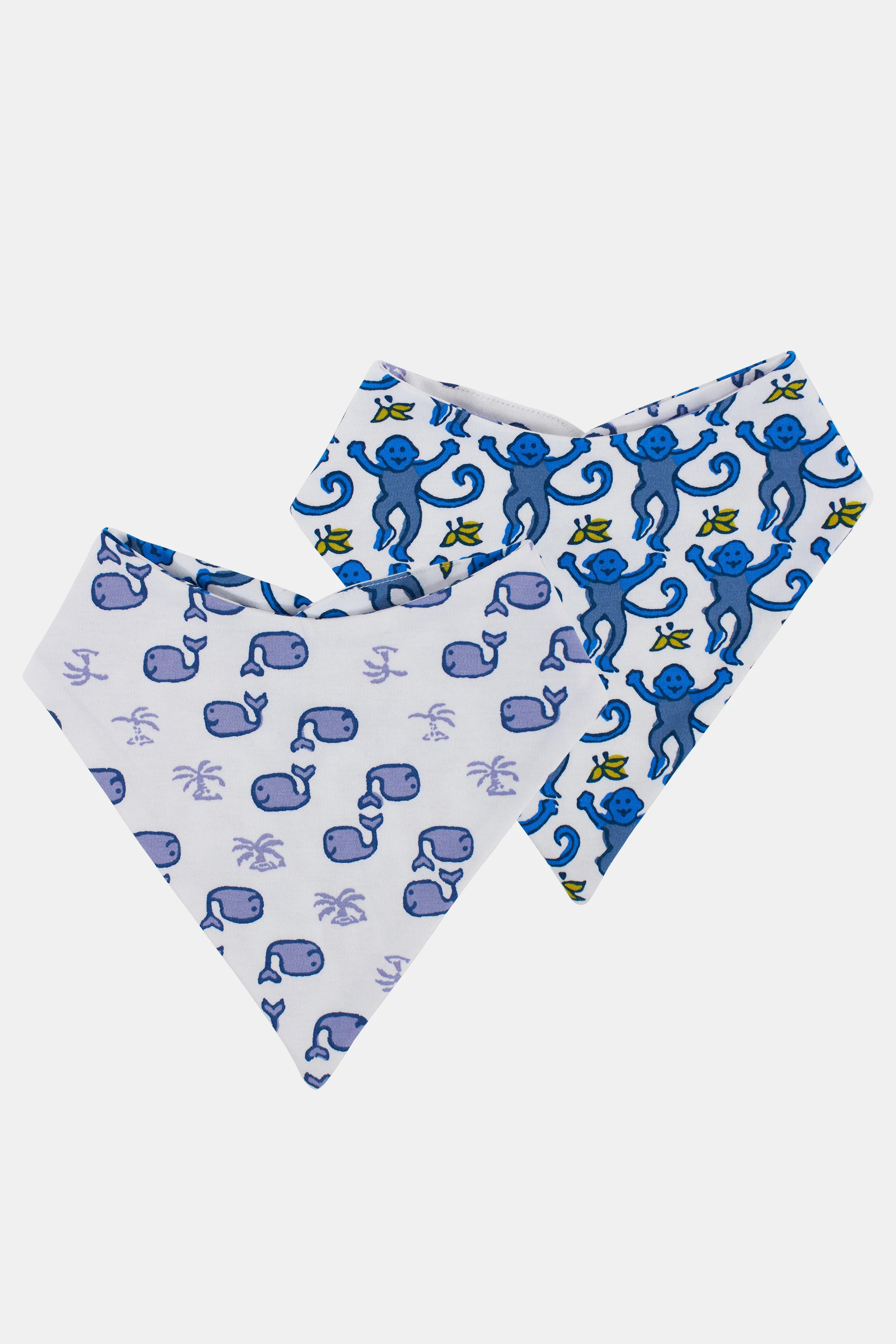 Infant Monkey & Moby Bandana Bib Set | Roller Rabbit | Roller Rabbit