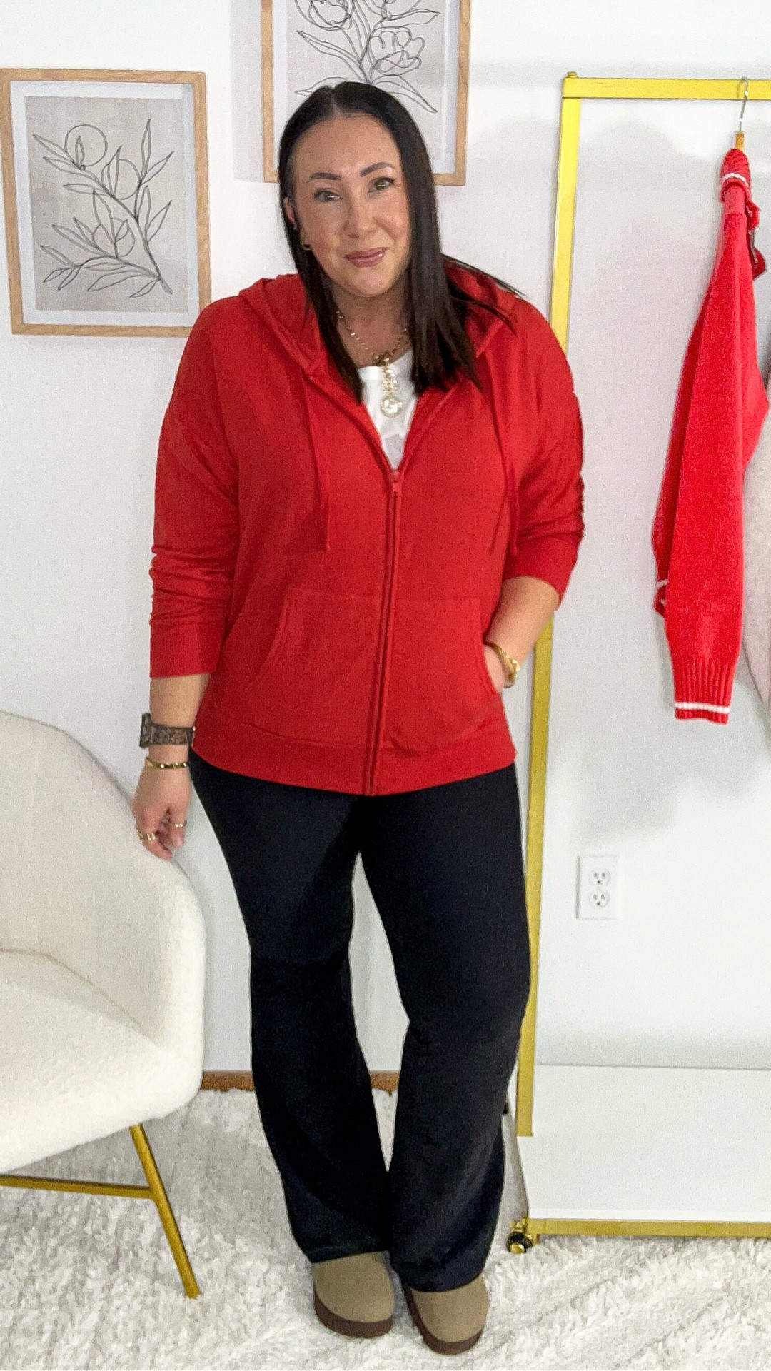 My favorite full zip hoodie is back in new colors! XL gives the best loose fit!  XL flare leggings. Clogs run true to size. XL ribbed tank  

#LTKmomlife #LTKOver40 #LTKFindsUnder50