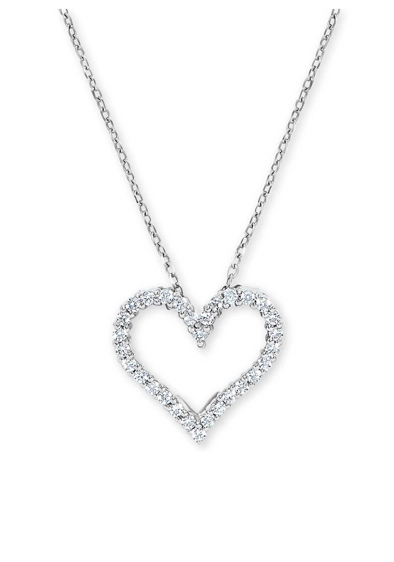 Macy's
White Gold Diamond Heart Pendant Necklace 66% off