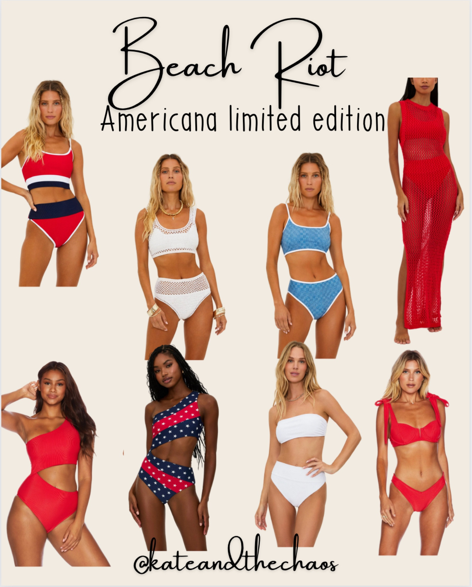 Beach Riot’s Americana limited edition collection of suits + coverups! Most suits & coverups  come in red / white or blue options just in time for Memorial Day weekend coming up!america

#LTKswim #LTKSeasonal