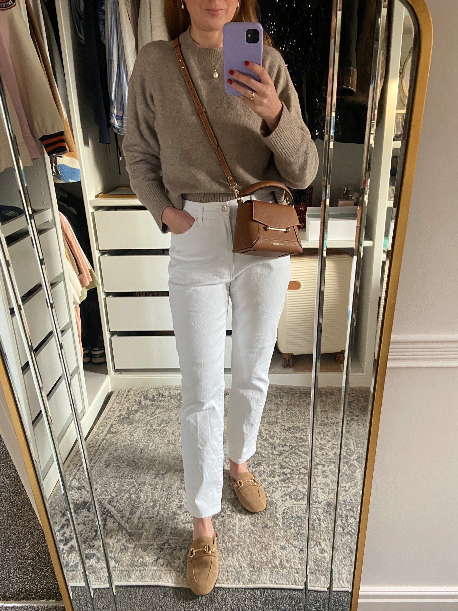 Loving this cosy and chic combo for a relaxed night out: white jeans, mole beige & Other Stories jumper, suede loafers, and my trusty tan crossbody. Perfect mix of comfy & polished for those crisp autumn evenings!

🤎 All pieces are easy to wear staples that feel luxe without breaking the bank.

#LTKStyleTip #LTKSeasonal #LTKOver40