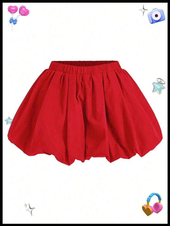 SHEINNeu Ladies' Solid Color Simple Daily Bubble Shorts | SHEIN USA | SHEIN