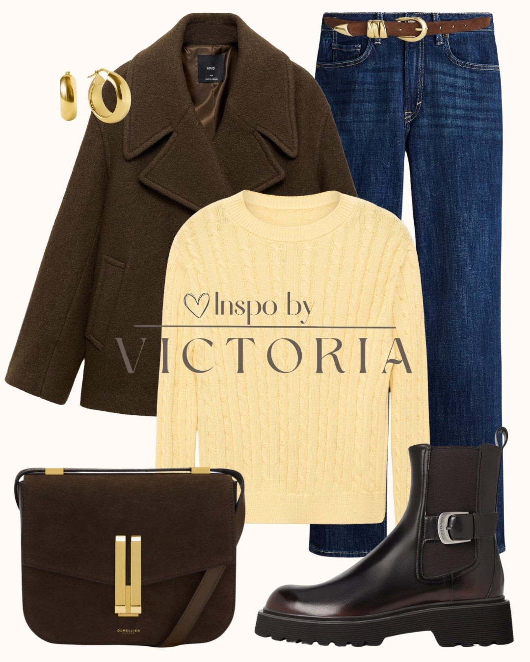 Fall neutrals with a pop of yellow: Cozy cable knit, structured outerwear, and timeless gold accents — the ultimate combo for a polished yet casual autumn look.
👢 Perfect for coffee runs, city strolls, or weekend plans.
#FallFashion #ChicLayers #OOTD #TimelessBasics #NeutralOutfit #ClassicStyle

#LTKFindsUnder50 #LTKStyleTip #LTKShoeCrush