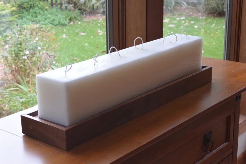 Six Wick Long-burning Scentless Candle With Handmade Wood | Etsy | Etsy (US)