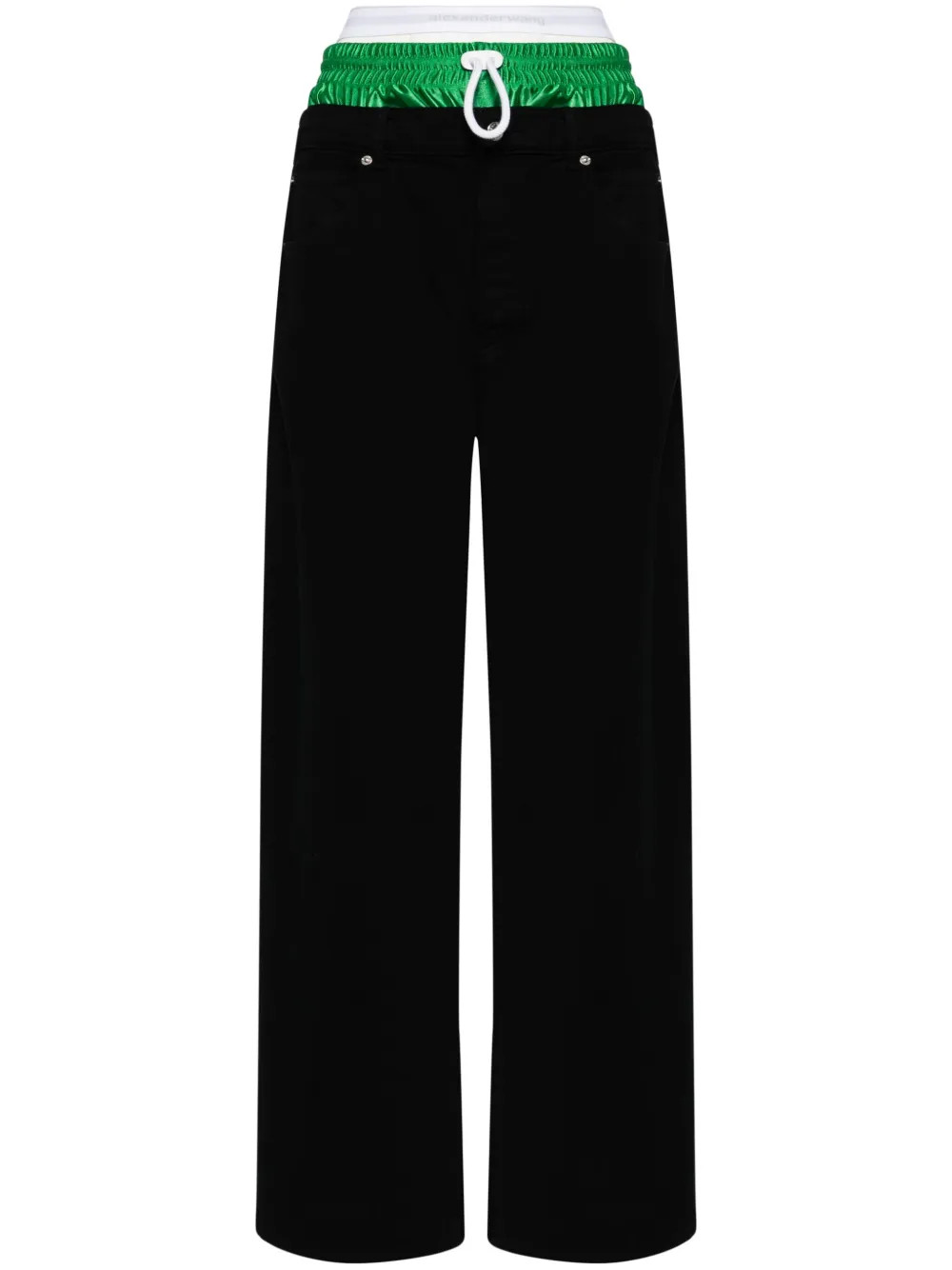 Alexander Wang layered-waist straight-leg Jeans - Farfetch | Farfetch Global