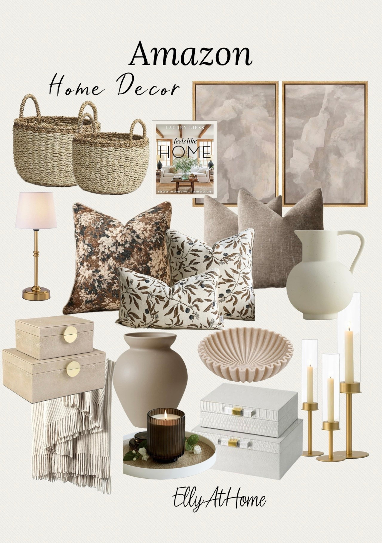 Home refresh with Amazon neutrals! Shop throw pillows, blankets, candles, baskets, artwork and more home decor accessories. Winter home refresh. Free shipping. 

#LTKFindsUnder50 #LTKSaleAlert #LTKHome