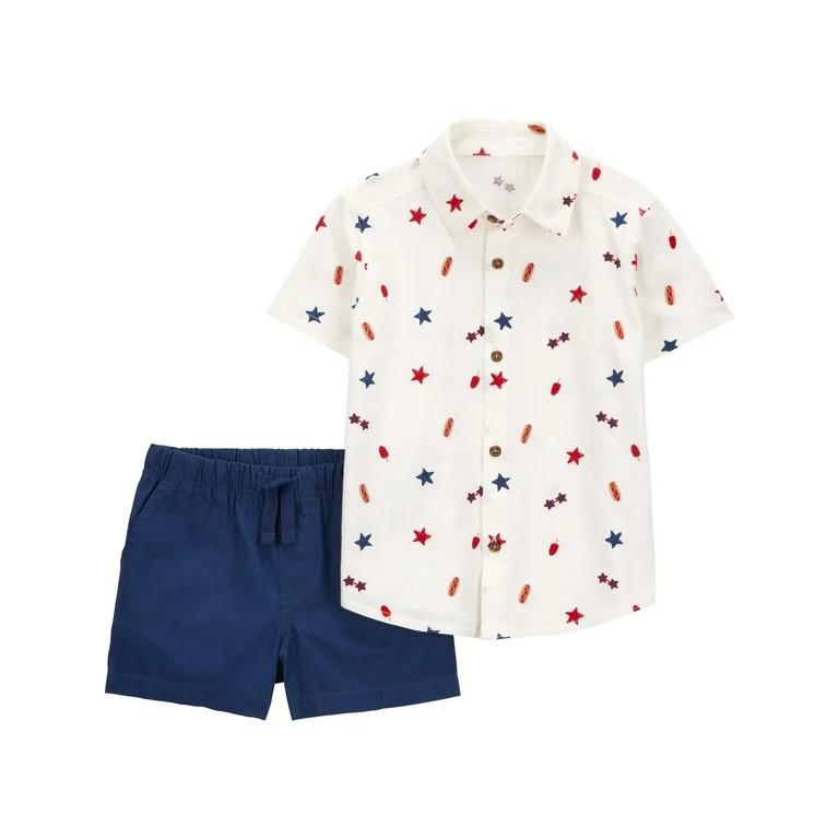 Carter's Child of Mine Baby and Toddler Boy Patriotic Outfit Set, 2-Piece, Sizes 12M-5T | Walmart (US)